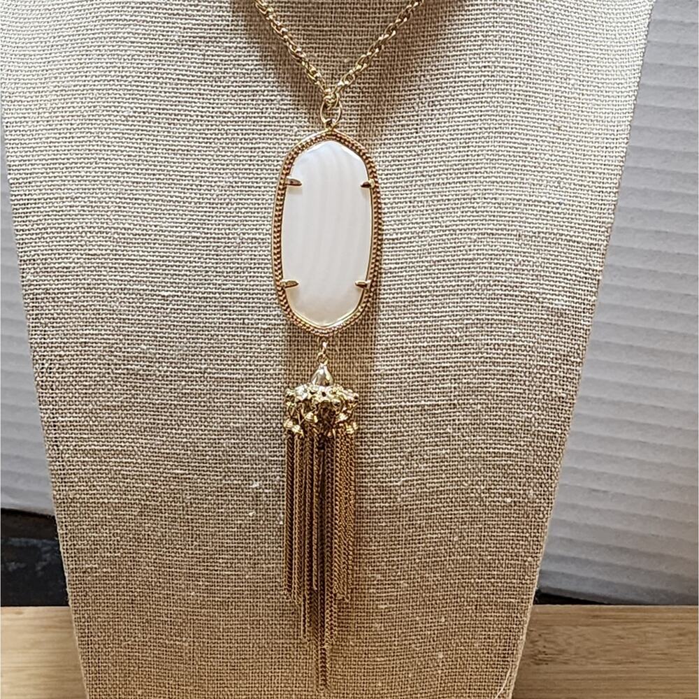 Kendra scott Rayne whitel and gold necklace‎